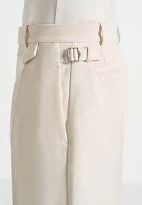Pantalones Cortos Bermuda Plisados Color Crema para Hombre, Cintura Media, Elásticos, Cómodos, Casuales, de Algodón Oxford, Color Sólido, Transpirables, Tejidos - Product Image 6