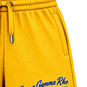 กางเกงขาสั้นตาข่าย Sigma Gamma Rho สำหรับผู้หญิง ชุดกีฬาแบบกำหนดเองสำหรับชมรมกรีก ระบายอากาศได้ดี แห้งเร็ว เหมาะสำหรับออกกำลังกายและเล่นกีฬา - Product Image 5