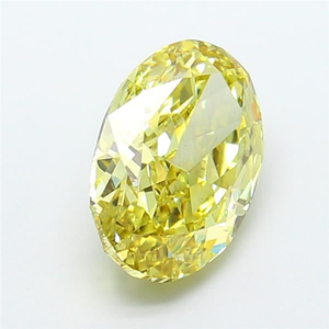 Pierre de luxe pour bijoux fins, diamant de laboratoire jaune intense fantaisie taille ovale étincelante, certifié CVD, pierre précieuse non montée - Product Image 6