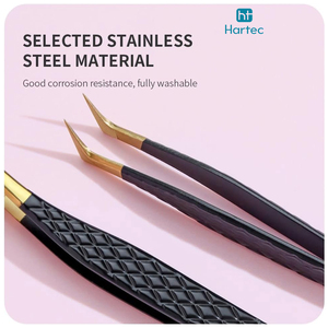 High-Precision Stainless Steel Customizable Logo Premium Matte Black Gold Pointed Tip Durable Beauty Instruments For Salons - Product Image 3
