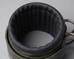 Sangles de poignet en cuir camouflage avec boucle, rembourrées, très extensibles, légères, pour la musculation, avec anneau en D, unisexe - Product Image 2