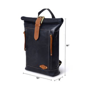 Mochila de Cuero de Grano Completo de Alta Resistencia y Calidad Premium, Suministro Directo de Fábrica, para Viajes - Product Image 5