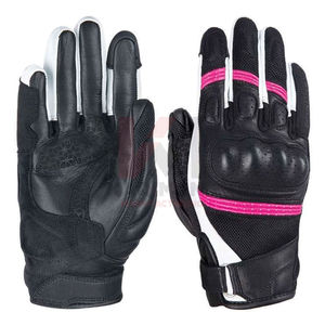 Gants de course en cuir à doigts entiers avec fermeture auto-agrippante, respirants, unisexes, pour la conduite en extérieur - Product Image 2