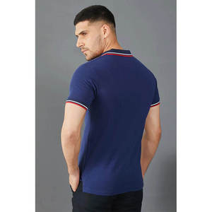 OEM ODM Hot Selling Men's Stylish <b>Zip</b> <b>Up</b> <b>Polo</b> Shirts Rib Neck Collar Half Sleeves Men's Customized <b>Polo</b> Shirts For Men - Product Image 4