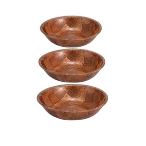 Bol de service à salade en bois naturel Bol de table en bois sur mesure Bol à pâte pour la cuisine à domicile - Product Image 1