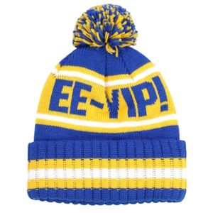 Custom EE-YIP <b>pom</b> Beanie <b>Hat</b> Warm Knitted Winter Cap Embroidered Greek Letter Logo Soft Stretchable Cuffed <b>Hat</b> Casual College - Product Image 2