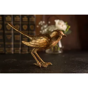 Handmade Brass Bird Sculpture <b>Figure</b> Traditional Animal Decor for Tabletop Living Room Display - Product Image 2