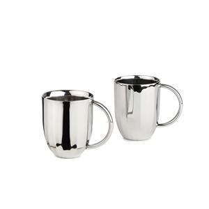 Mug à café en acier inoxydable à double paroi isolé, tasse à thé en métal avec poignée, gobelet réutilisable pour boissons chaudes - Product Image 3