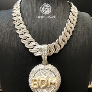 จี้รูปทรงกลมประดับเพชรโมอิสซาไนต์สไตล์ฮิปฮอปจาก Charm Jewells เงินแท้ 925 ชุบทอง 18K ฝังเพชรแบบไมโครเพฟ ได้รับการรับรองจาก IGI เหมาะสำหรับผู้ชาย - Product Image 5