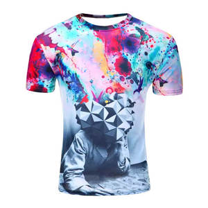 Camiseta al por Mayor para Sublimación, Camiseta de Alta Calidad 100% Poliéster para Hombre, Camiseta de Moda de Manga Corta Transpirable - Product Image 1