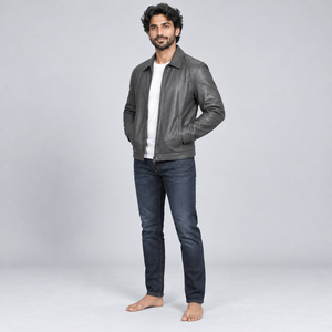 Veste en cuir tendance pour homme, conçue pour un style décontracté, avec un matériau résistant, une doublure intérieure douce et une coupe moderne, confortable et élégante. - Product Image 5