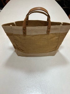 Jute Extra <b>Large</b> <b>Beach</b> Tote Shopping <b>Bag</b> with Top Handle and Hand Length Handle Custom Logo Option for Groceries - Product Image 1