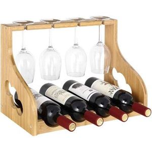 Accessoire de luxe pour la salle à manger, sculpture en bois moderne, présentoir à vin artistique, élégant porte-bouteille artisanal pour la décoration intérieure. - Product Image 4