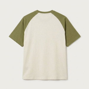Men's <b>Raglan</b> <b>Sleeve</b> <b>T</b>-<b>Shirt</b> Contrast Color Cotton Casual O-Neck Regular Fit Solid Color Blocked Streetwear Tee - Product Image 3