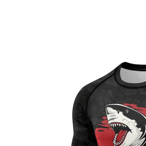 Chemise de compression à manches longues pour homme, coupe ample, respirante, écologique, tricotée, séchage rapide, coupe sportive, imprimé numérique - Product Image 2