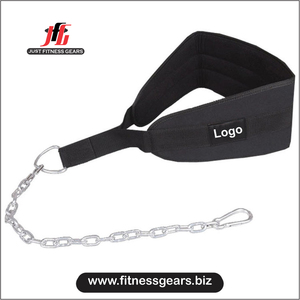 Cinturón de Cuero JUST FITNESS GEARS, Personalizado, Resistente, Antideslizante, con Hebilla y Cadena, para Levantamiento de Pesas, Entrenamiento de Fuerza, Soporte para la Espalda - Product Image 1