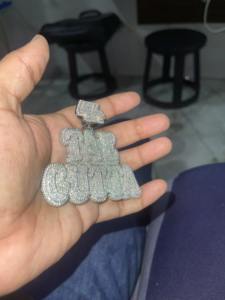 Colgante de Conejo de Dibujos Animados con Moissanita Auténtica Bañado en Plata 925, Piedra Principal de Diamante, Encantadores Colgantes y Dijes Finos para Fiestas - Product Image 2