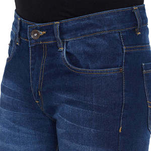 Jeans de Mezclilla para Hombre de Alta Calidad, Corte Slim Fit, Pierna Recta, Lavado a la Piedra, Cintura Media, Casuales, de Algodón, Color Azul, para Otoño - Product Image 6