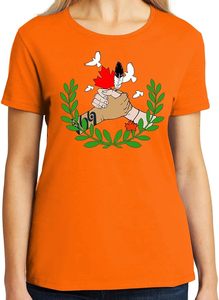 เสื้อยืดลำลองพิมพ์ลายสำหรับผู้หญิงออโรร่าเบลนด์เสื้อผ้าผ้าฝ้ายเนื้อนุ่มสวมใส่สบาย - Product Image 2