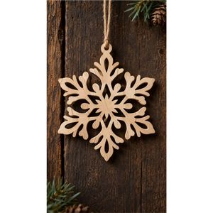 Décorations de Noël en bois personnalisées en gros, ornements de sapin découpés au laser, boules superposées avec nom, décorations artisanales suspendues personnalisées pour la famille - Product Image 3