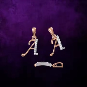 Elegante Collar con Colgante de Letra A en Oro Rosa de 18K para Mujer, Colgantes y Dijes Finos y Elegantes, Regalo Perfecto para Ella - Product Image 3