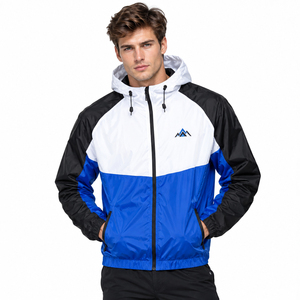 Chaqueta con Capucha 100% Nailon Resistente al Viento para Hombre, Logotipo Personalizado Bordado, Bolsillo con Cremallera Frontal, Chaqueta Cortavientos con Capucha para Hombre, Sudadera con Capucha Impermeable - Product Image 1
