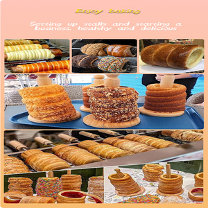 Multi-stick <strong>Chimney</strong> Cake Baking Equipment, Adjustable Heat Trdelnik Oven for <strong>Bakery</strong> and Caf&eacute; Use - Product Image 5