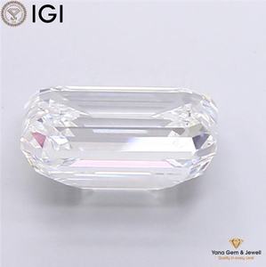 Diamante Cultivado en Laboratorio CVD con Certificado IGI, 4.00 Quilates, Color D, Claridad VVS1, Corte Esmeralda para Engaste Central - Product Image 4