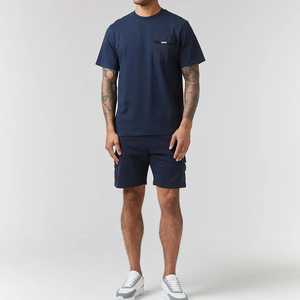 Ensemble d'été pour homme 100% coton, t-shirt et short assortis, ensembles de shorts de sport en coton pour homme, t-shirt et short pour homme - Product Image 3