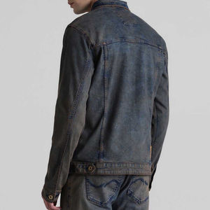 Veste en jean déchirée de haute qualité à boutons sur le devant, tendance, pour homme, vente en ligne - Product Image 3