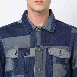 Veste en jean pour homme en coton épais, couleur unie, avec broderie et impression personnalisées, qualité supérieure, design carré, veste en denim de première qualité - Product Image 2