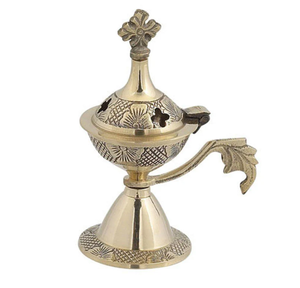 Brass <b>Incense</b> <b>Burner</b> Hand Made Religious Use European Style Ornate Design All Season Censer Hand Casted Technique - Product Image 1