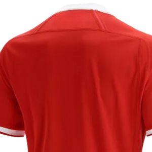 Maillot de rugby rayé rouge à manches courtes, tenue de sport, uniforme d'équipe, vêtements athlétiques, design imprimé, pour entraînement et matchs en extérieur - Product Image 4