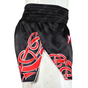100% poliéster Kickboxing Muay Thai Shorts diseño personalizado ecológico boxeo artes marciales entrenamiento desgaste cómodo Kickboxer - Product Image 5