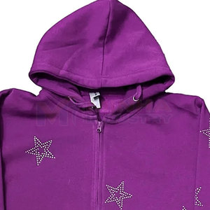 Sweat-shirts personnalisés avec strass de haute qualité, logo personnalisé, en vente en ligne - Product Image 3
