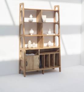 Vandana altis Mira ชั้นวางหนังสือทำจากไม้ที่ทันสมัยไม้เนื้อแข็งที่เก็บแบบเรียบง่ายการออกแบบเฟอร์นิเจอร์ - Product Image 1