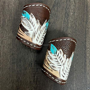 Novedades al por Mayor, Anillo de Cuero Genuino Hecho a Mano, Estilo Western, para Pañuelo, Bandana, Brazalete para Vaqueras - Product Image 5