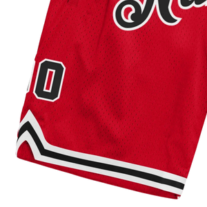 Shorts de basket-ball en mesh sublimé noir et jaune pour hommes, polyester, uniforme de sport performant, vêtements d'entraînement et de compétition - Product Image 5