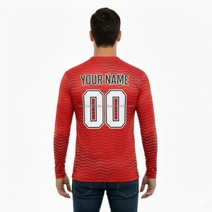 เสื้อยืดแขนยาวผู้ชายแบบเรียบ ไม่มีลาย ผ้าฝ้าย 100% เหมาะสำหรับเสื้อยืดคอกลมแขนยาว - Product Image 4