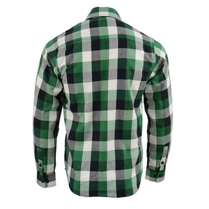 Camisa de Franela a Cuadros Verde para Hombre, Manga Larga, Cuello Camisero, Informal, de Algodón, para Trabajo, Cuello Clásico, para Otoño - Product Image 2