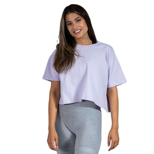 Camisetas Personalizadas de Alta Calidad para Mujer al por Mayor, Camiseta Corta de Manga Corta, Elástica, 100% Algodón, Camiseta Tipo Baby Tee con Estampado DTG para Mujer - Product Image 1