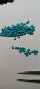 Turquoise naturelle d'Arizona Sleeping Beauty, cabochons lisses de forme ronde, taille 3 mm, pierres précieuses pour la fabrication de bijoux, prix de gros en vrac - Product Image 2