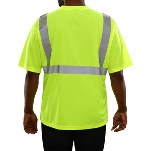 เสื้อเซฟตี้แขนสั้นสำหรับผู้ชายเสื้อเซฟตี้สะท้อนแสงพิมพ์โลโก้และดีไซน์แบบกำหนดเอง - Product Image 6