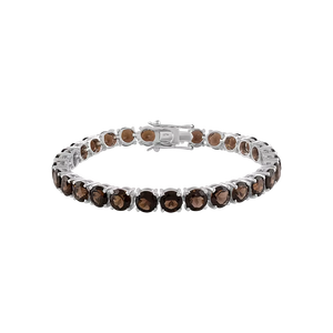 Pulsera de Cuarzo Ahumado en Plata de Ley 92.5 KLSB-20427 - Product Image 1