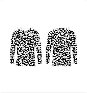 T-shirt à manches longues pour homme, motif mosaïque noir et blanc personnalisé par sublimation, pour la chasse, la pêche, les sports athlétiques et l'entraînement. - Product Image 1