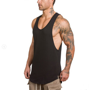 Camiseta sin mangas de punto verde oliva para hombre, cuello redondo, informal, lisa, teñida, chaleco deportivo - Product Image 2