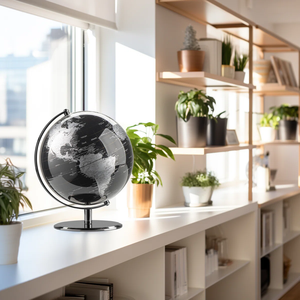 Sculpture décorative de globe terrestre en métal pour la maison, le bureau, la table et les étagères, au meilleur prix - Product Image 4