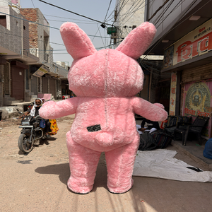 Costume de Mascotte Lapin Rose, Personnage Animal, Combinaison Intégrale pour Fêtes, Expositions et Événements Marketing - Product Image 2
