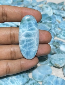 Larimar Natural de Formas Mixtas, Cabujón de Piedra Preciosa con Reverso Plano para Fabricación de Joyas, Collares, Anillos, Pulseras, Proveedor Mayorista de Cabujones - Product Image 4