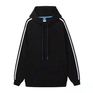 Sudadera con Capucha Extra Grande Personalizada para Hombre, 100% Poliéster, Cuello Redondo, Color Negro, Estampado Sólido, Sudadera de Forro Polar para Otoño, Transpirable y de Secado Rápido - Product Image 1
